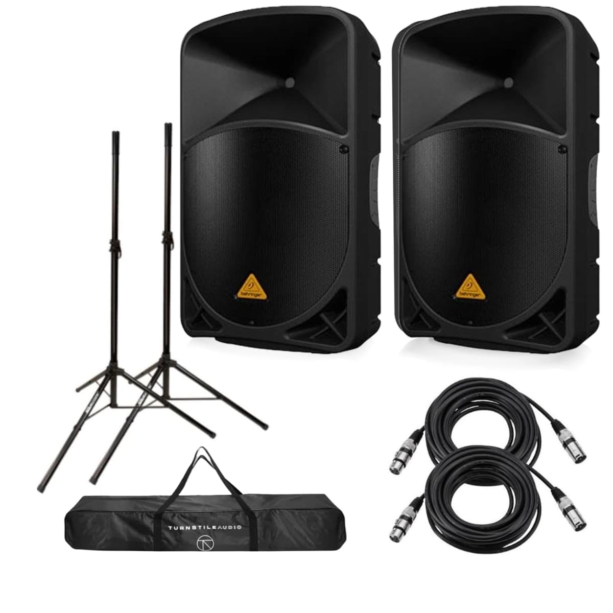 Behringer EUROLIVE B115D Par - Sistema Activo 1000W 2-Vías 15" con Accesorios B115D A