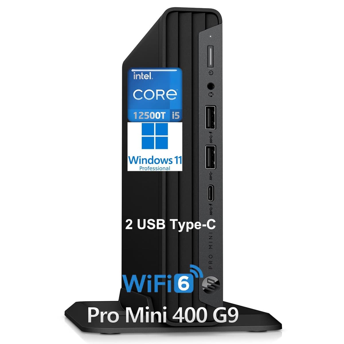 HP Pro Mini 400 G9 Mini Desktop Intel i5-12500T 32GB/1TB con Windows 11 Pro y múltiples puertos