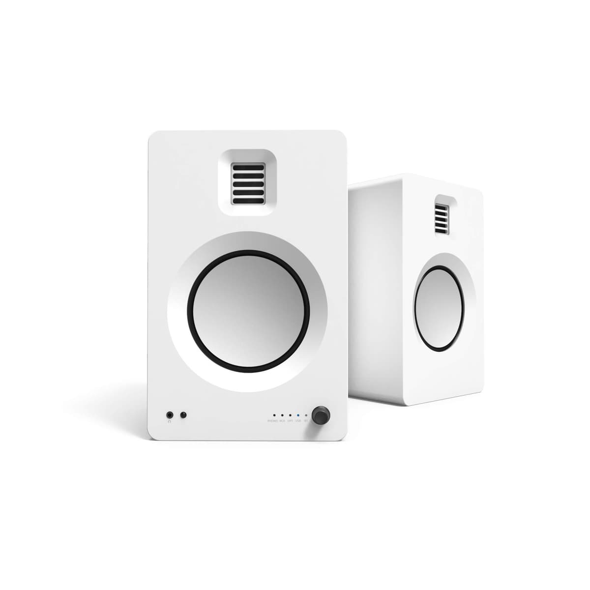 Kanto TUK Parlante activo con USB DAC, Phono Pre-amp, Bluetooth, Par Matte White CA-TUKMW
