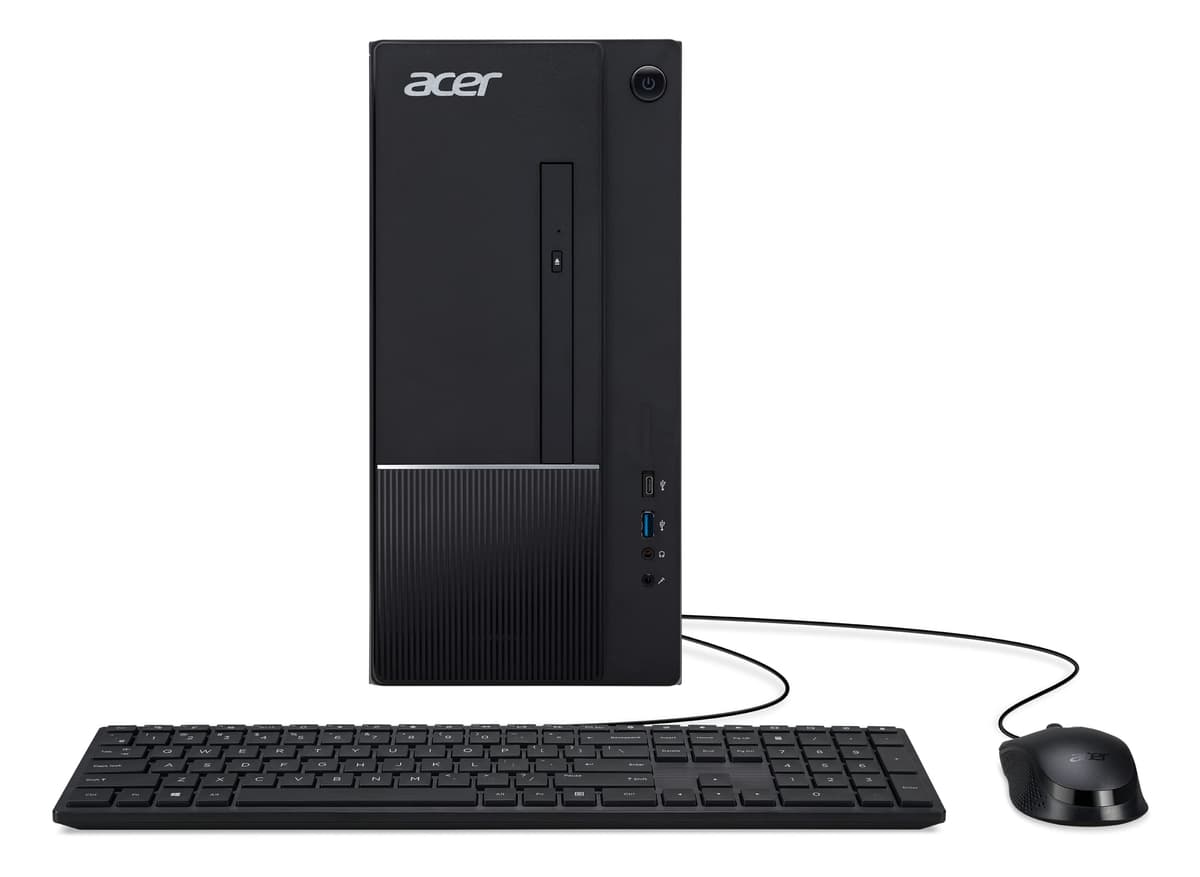 acer Aspire TC-1750-UR11 Escritorio | Intel Core i5-12400 de 12.ª generación (6 núcleos) | 8GB DDR4 3200MHz | 512GB NVMe M.2 SSD | DVD 8X | Intel Wireless Wi-Fi 6E AX211 | Bluetooth 5.2 | Windows 11 Home DT.BJUAA.001