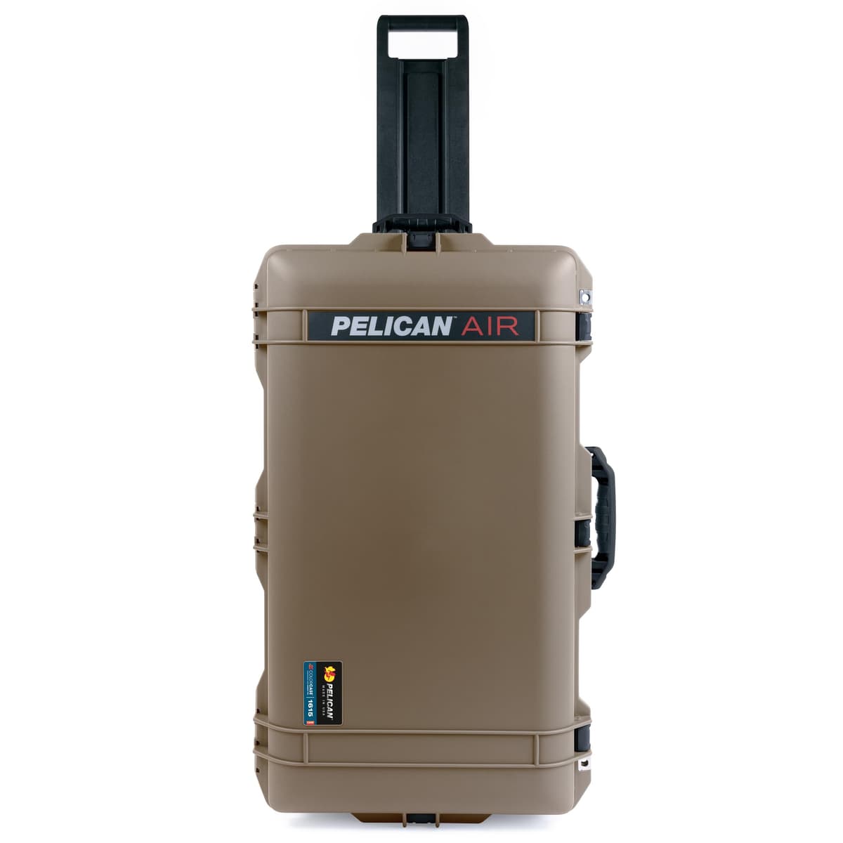 ColorCase Maletín Pelican Air 1615 - Desert Dirt Oscuro, Tamaño Grande, Resistente al Agua, Manijas Negras y Cerraduras con Seguro TSA 016150-0000-580-L10