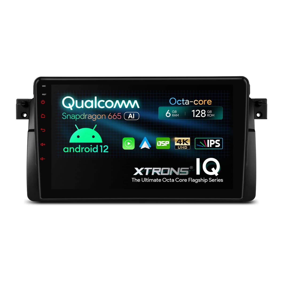 XTRONS Radio Android 12 9" 6GB+128GB, Bluetooth, GPS, CarPlay inalámbrico para BMW E46 y Rover75 IQP9246B