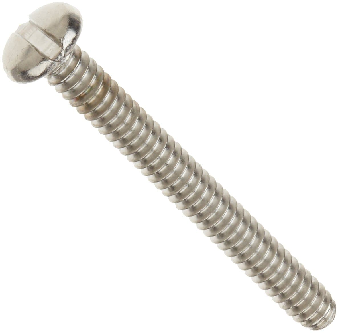 Small Parts Tornillo de máquina 18-8 acero inoxidable, cabeza pan, ranura, #8-32, 1/4" (paquete 100)