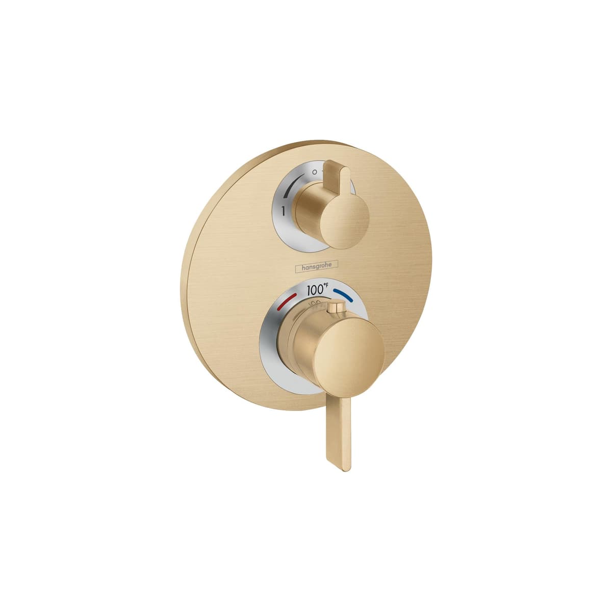hansgrohe Ecostat S Termostato Empotrado 2-Vías con Desviador Brushed Bronze 15758141