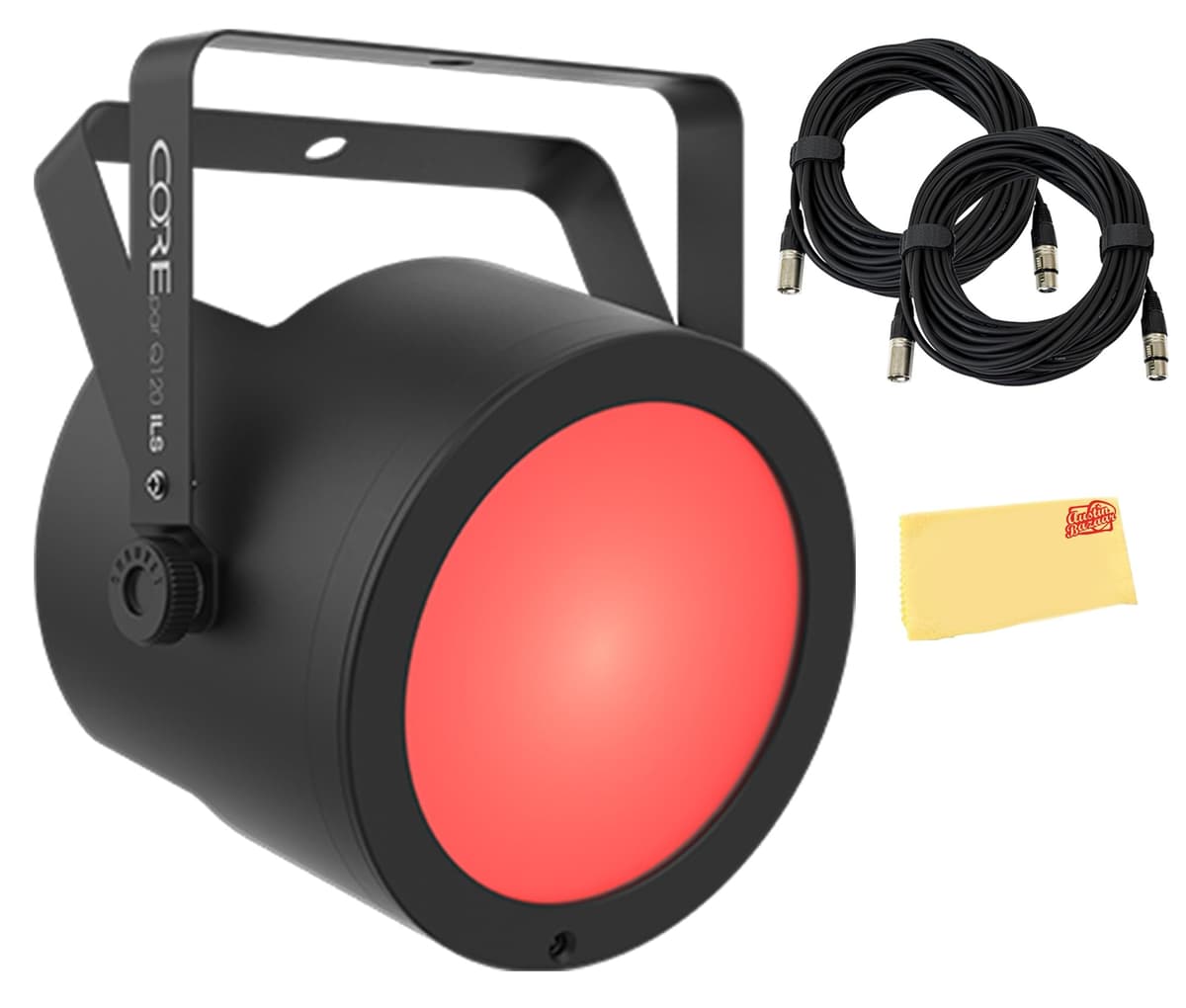 CHAUVET DJ COREpar Q120 ILS Bundle con 2 cables DMX y paño pulidor AUS-COREPARQ120ILS-COMBO-STD