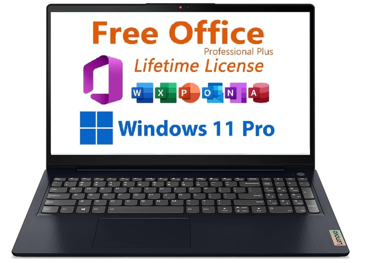 Lenovo IdeaPad 1 15.6" FHD Ultraligero con Office de por Vida, CPU de Alto Rendimiento AMD Ryzen 5 7520U, 8GB LPDDR5, 512GB SSD, Larga Duración de Batería, Azul Abisal, Windows 11 Pro 82VG0000US