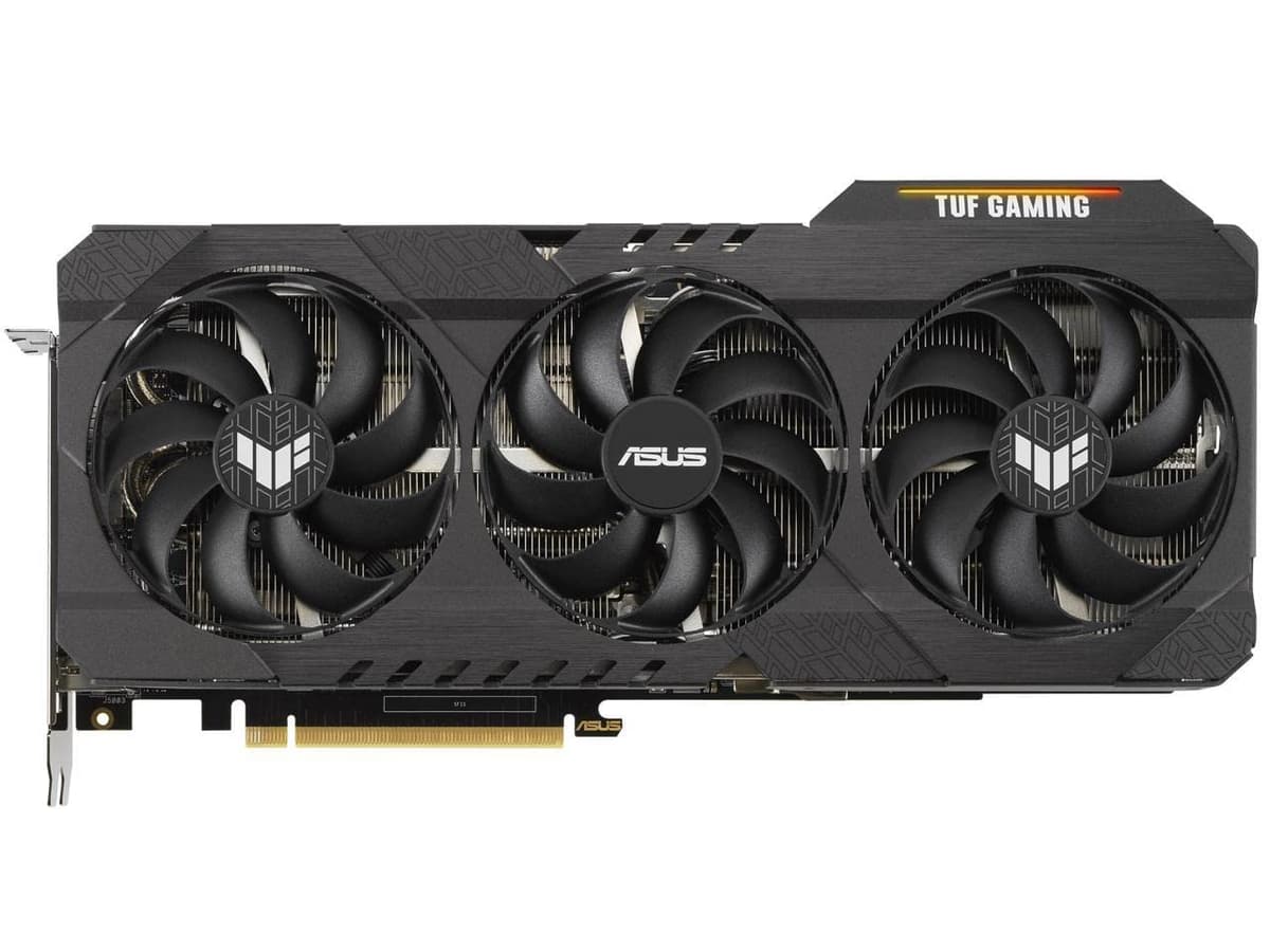 ASUS TUF Gaming Tarjeta de Video NVIDIA GeForce RTX 3070 Ti OC V2 (PCIe 4.0, 8GB GDDR6X, HDMI 2.1, DisplayPort 1.4a, Rodamientos de Bolas Duales, Certificación de Grado Militar, GPU Tweak III) TUF-RTX3070TI-O8G-V2-GAMING