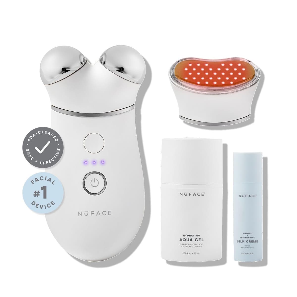 NuFACE TRINITY+ con accesorio LED Red Light y gel activador 42015