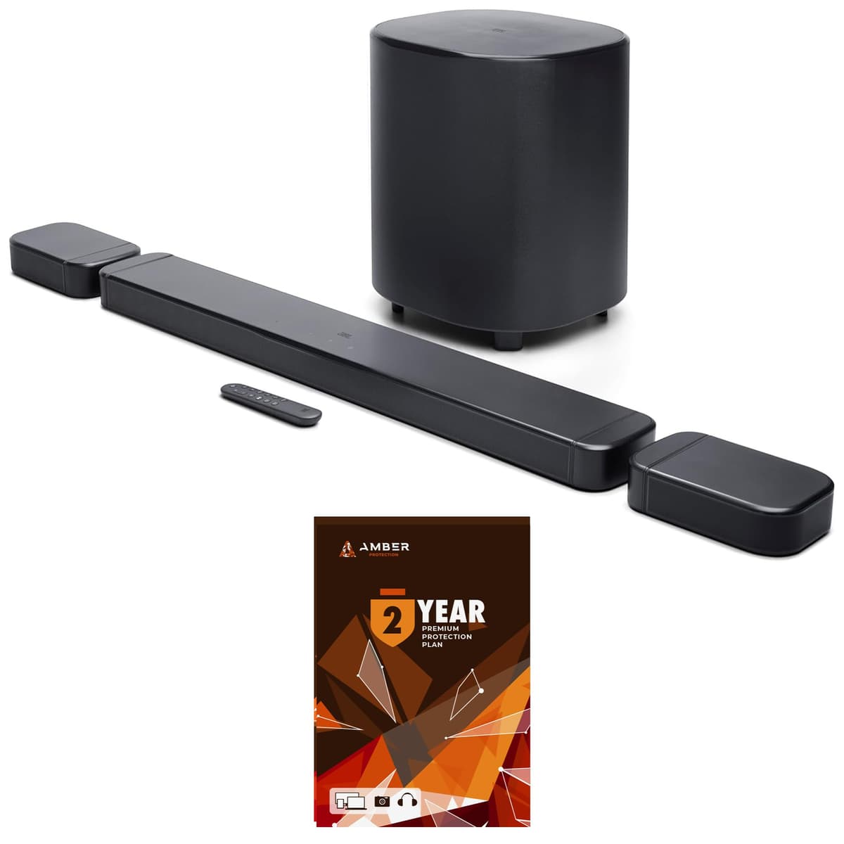 JBL BAR-700-MK2 Surround Sound 4K Dolby Atmos Passthrough Soundbar (Bundle con 2 años Amber) BNDL_BAR700MK2-WRTY2