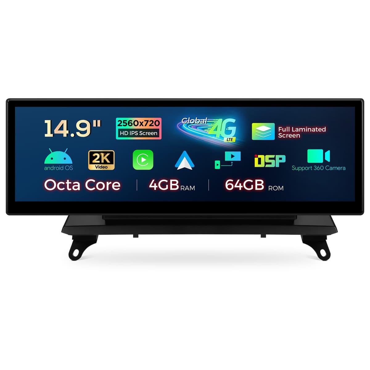XTRONS 14.9" Android 14 Estéreo para auto para BMW X5 E70 / X6 E71 (2011-2013) CIC, 2K IPS, 4+64GB, 4G Global