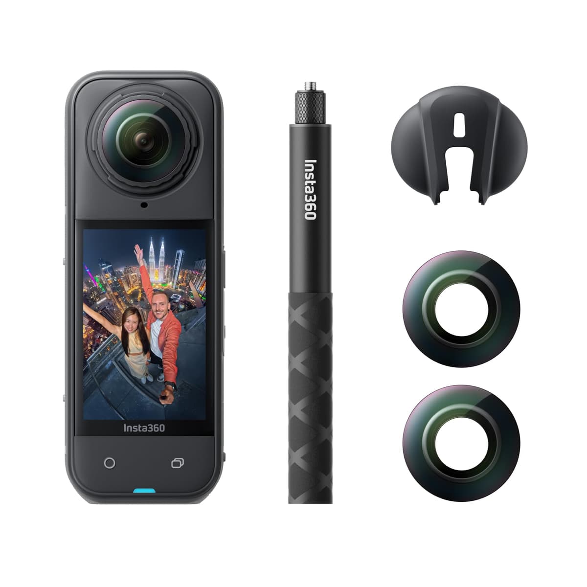 Insta360 X5 - Cámara 360° 8K con lentes reemplazables, estabilización y batería 185 min CINSAAHA-S