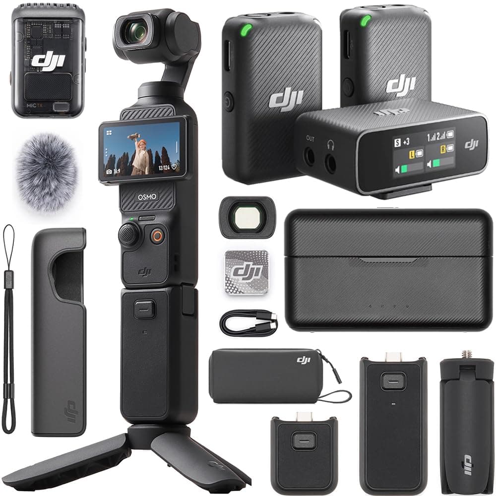 DJI Osmo Pocket 3 Creator Combo 4K 120fps con Gimbal 3 Ejes y Micrófono Inalámbrico E5DJIOSMOPOCK3CC
