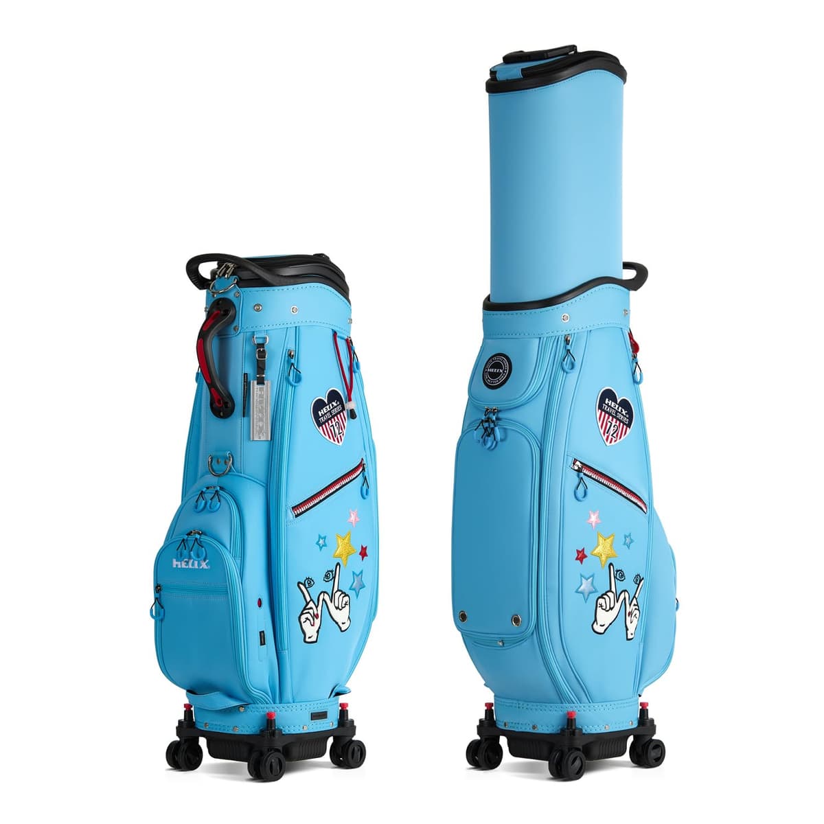 HELIX Bolsa de Golf para Mujer con Ruedas y Cubierta Retráctil (Azul) H95176