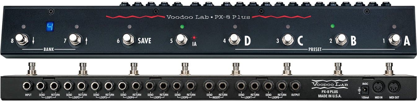 Voodoo Lab PX-8 PLUS Conmutador de Pedales Programable True Bypass