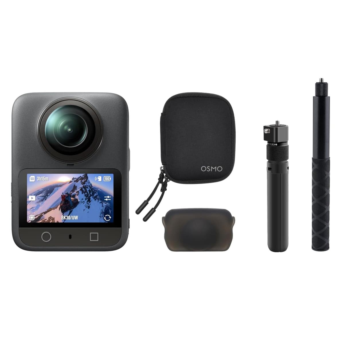 DJI Osmo 360 Vortex Combo, Cámara de Acción 360 con Sensor de 1 pulgada y Video 360° Nativo 8K, Video 4K/120fps y Boost 170°, Mango Giratorio Vortex para Efecto Bullet-Time 6937224110502