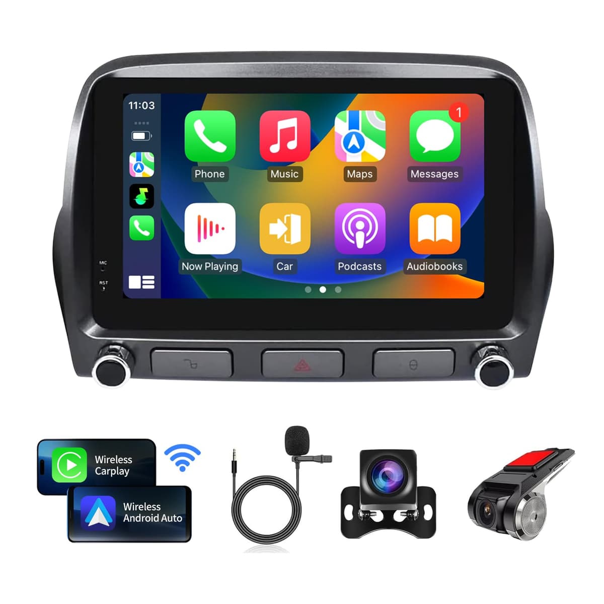 KiriNavi Car Radio Multimedia para Chevrolet Camaro 2010-2015 con Android 11, CarPlay y GPS