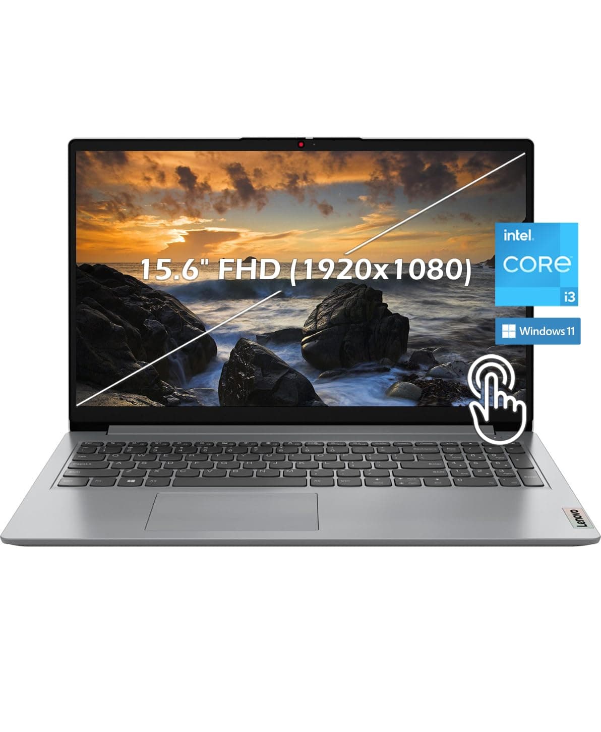 Lenovo Ideapad 3i 2023, Laptop 15.6" FHD Táctil, Intel Core i3-1215U de 12.ª Gen, 24GB RAM DDR4, 512GB SSD, HDMI, Webcam, Wi-Fi 6, Bluetooth, Windows 11, Gris Cloud IdeaPad 1 15IAU7