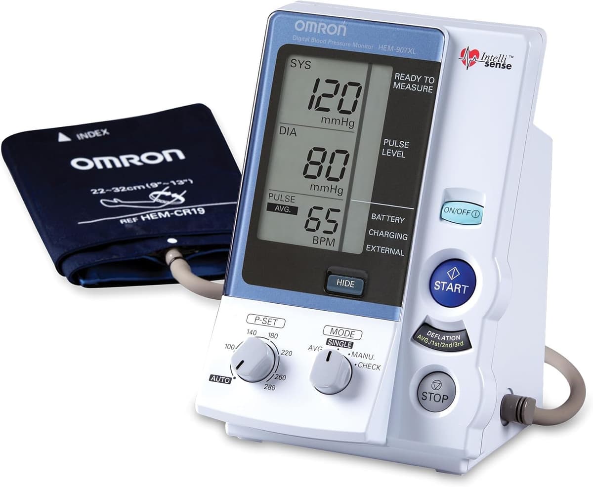 OMRON IntelliSense Professional Digital Blood Pressure Monitor - Clinical Use, Upper Arm Cuffs, Clinically Validated HEM 907XL