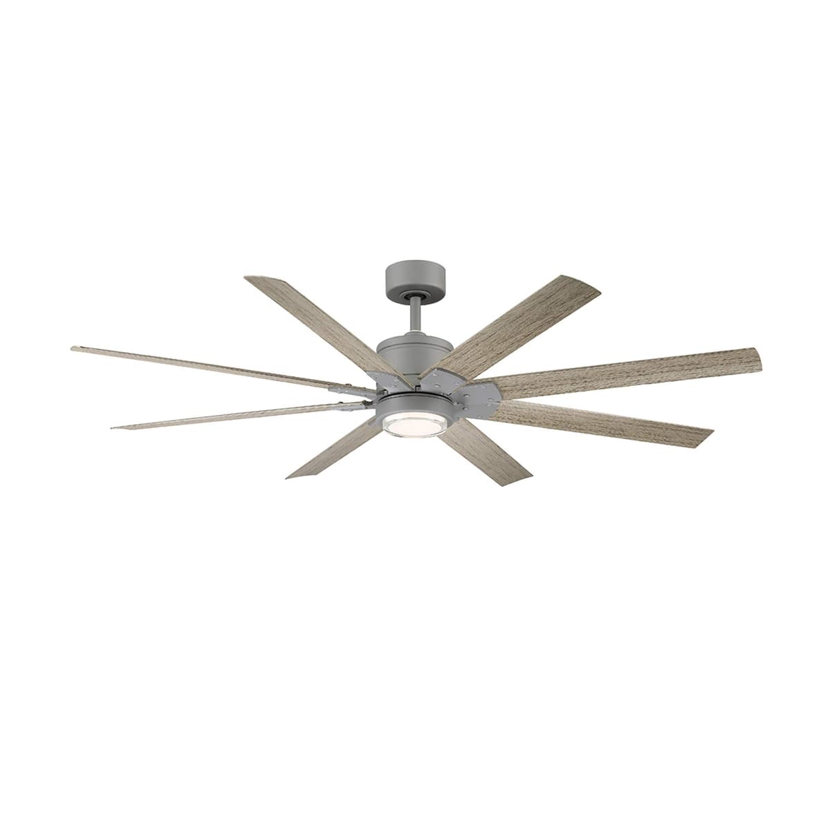 Modern Forms Renegade Ventilador de techo inteligente 52in 8 aspas Graphite Weathered Wood con luz 2700K y control remoto FR-W2001-52L27GHWW