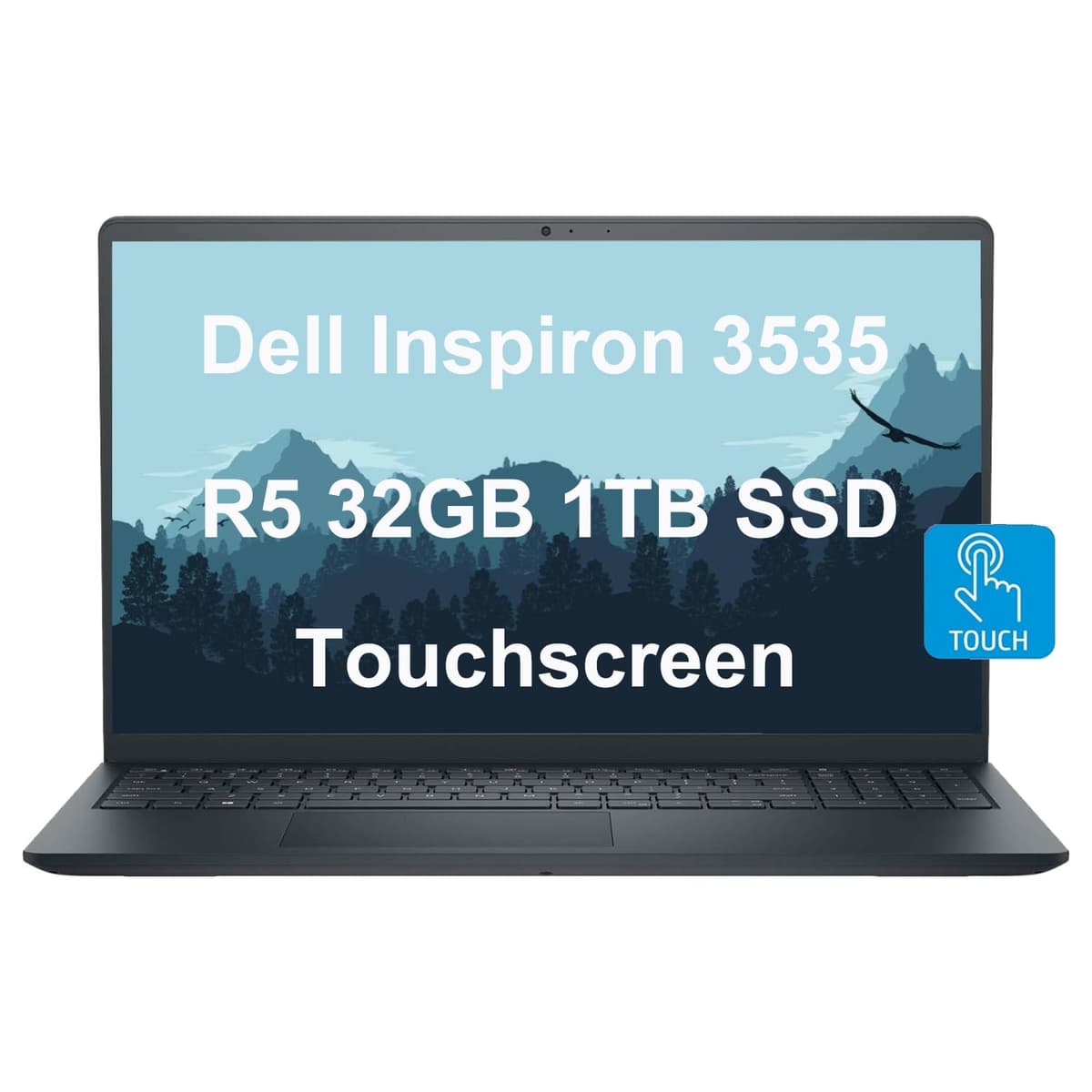 Dell Inspiron 15 15.6" Laptop (Pantalla táctil FHD, AMD Ryzen 5 7530U, 32 GB RAM, SSD PCIe 1 TB, (6 núcleos supera a i7-1165G7)) Teclado numérico, Webcam, Inspiron 3000 3535, Windows 11 Home, Negro Carbón Inspiron 3535