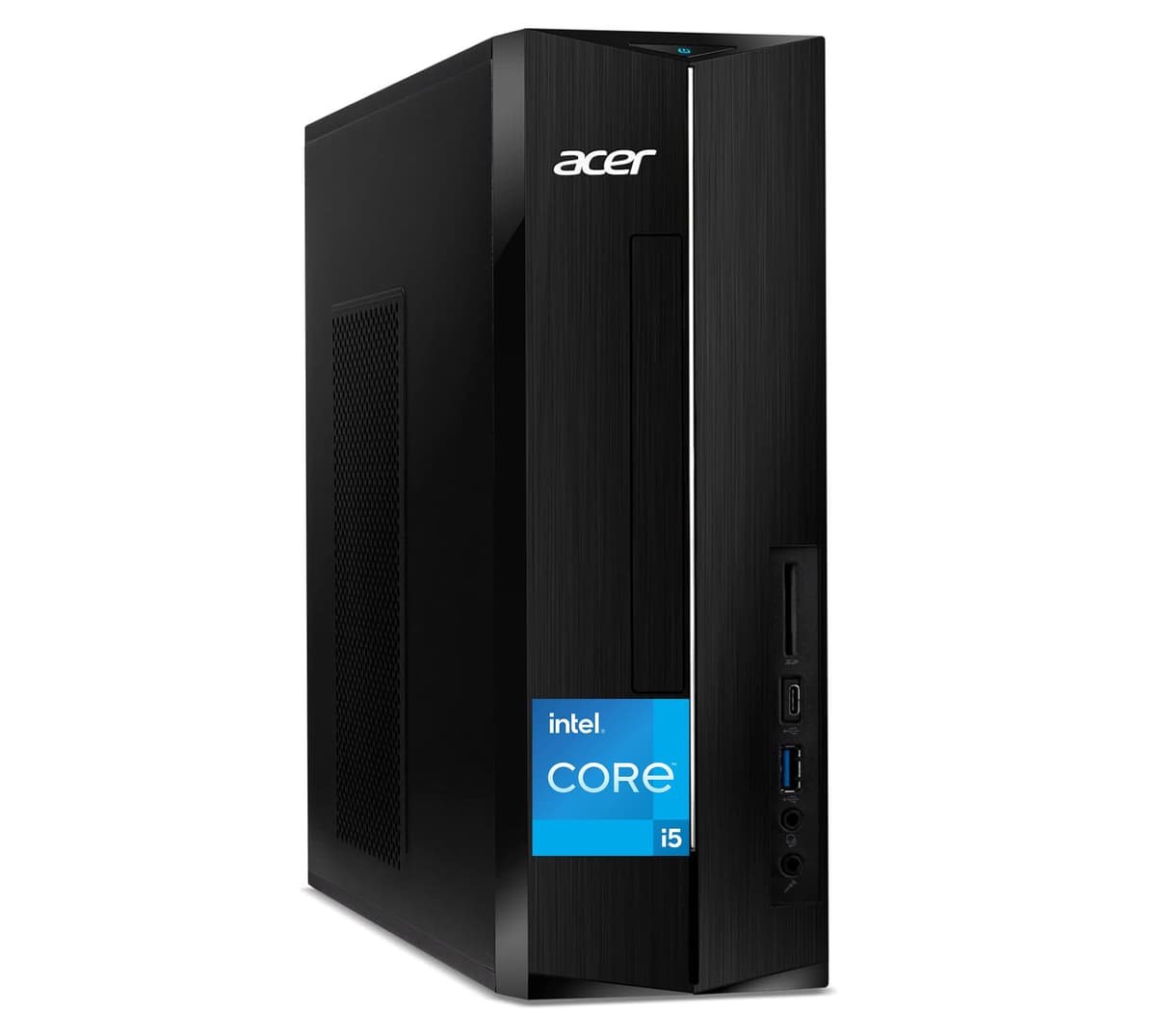 acer 2025 Aspire SFF Desktop Intel 13ª Gen Core i5-13400, 64GB RAM, SSD PCIe 4TB, Diseño ultra silencioso, Lector de tarjetas SD, Soporte dual para monitores 4K, USB-C, Teclado y mouse con cable, Windows 11 XC1780