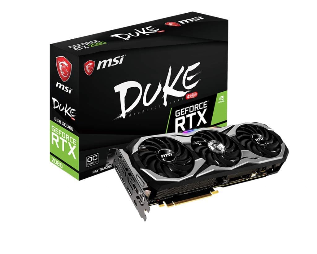 MSI Gaming GeForce RTX 2080 8GB GDDR6 256-bit Tarjeta de Video VR Ready (RTX 2080 DUKE 8G OC) 912-V372-009