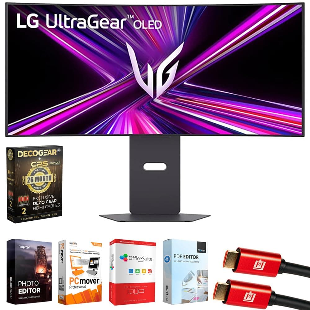 LG 34GX900A-B 34" UltraGear OLED Curva WQHD 240Hz - Monitor Gaming 34" 800R con Bundle y 26 meses protección E990LG34GX900AB
