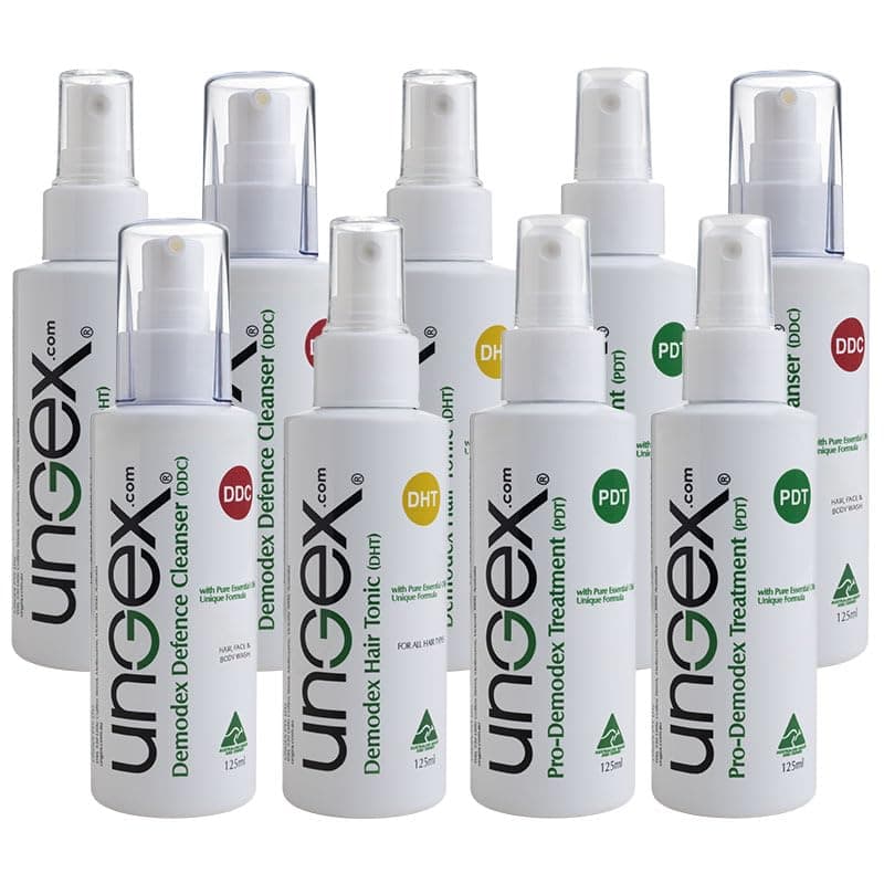 UNGEX.COM Ungex Bundle 1 Kit 9en1 refrescante para cuerpo, piel y cuero cabelludo B1-002