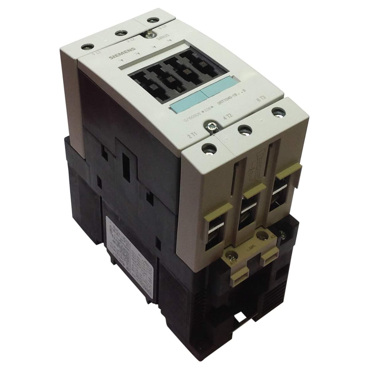 SIEMENS 3RT10 45-1BM40 Contactor de motor, 3 polos, bornes de tornillo, tamaño de carcasa S3, bobina 220V CC