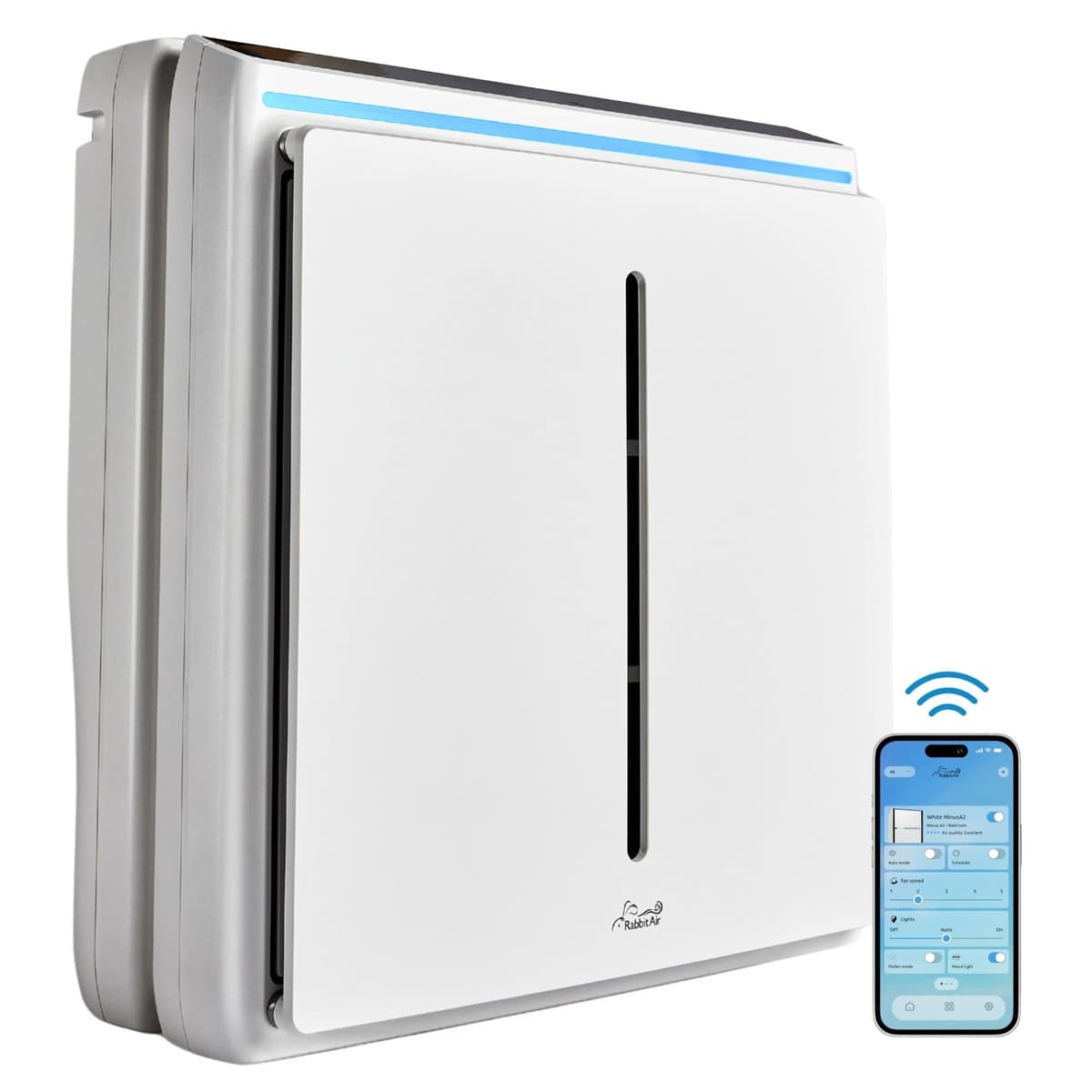 Purificador de aire Rabbit Air A3 SPA-1000N, HEPA ultra silencioso, montaje en pared (blanco) SPA-1KABTXXN