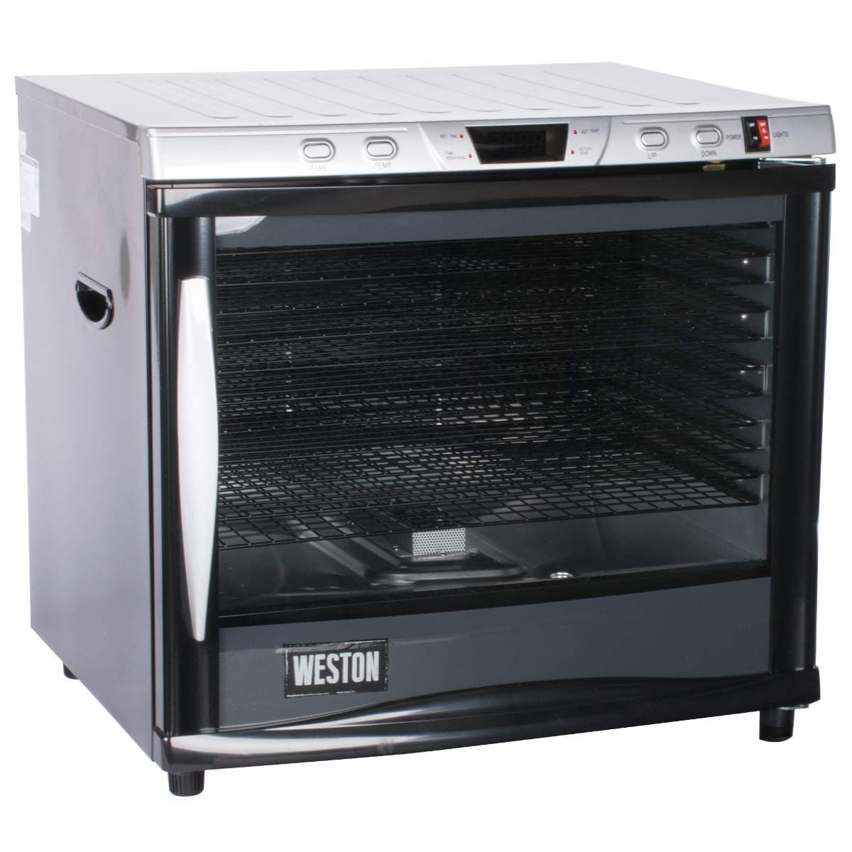 Weston Pro Series Deshidratador Digital 28-0301-W, 80 L 12 bandejas con temporizador y luz, Plateado