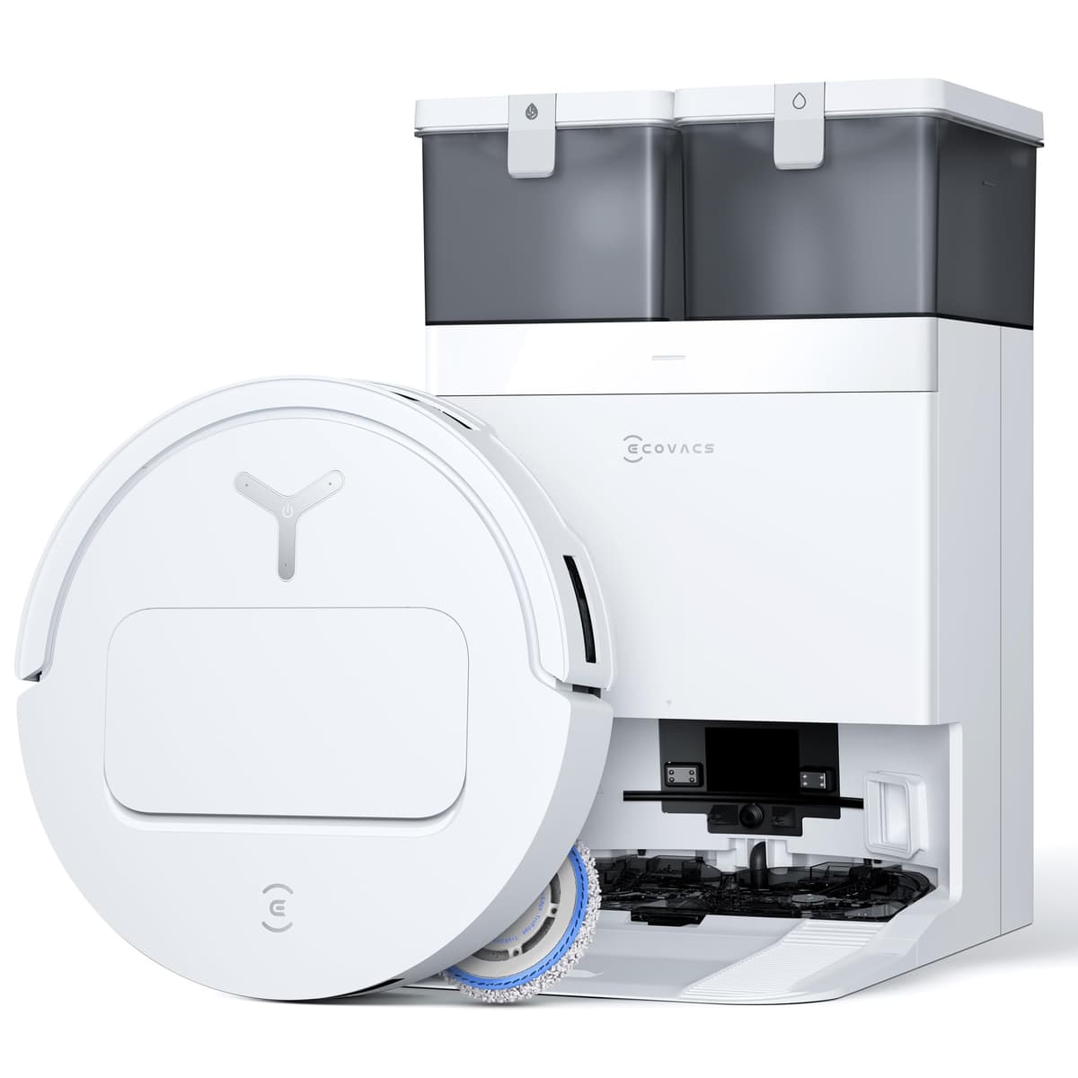 ECOVACS DEEBOT T50 PRO OMNI-W Robot aspirador y fregasuelos ultra-delgado con estación OMNI T50 PRO OMNI White