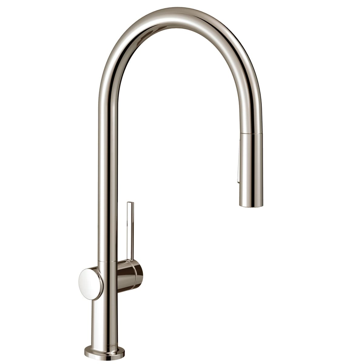 hansgrohe Talis N Nickel Pulido Grifo de Cocina Pico Alto con Duchador Extraíble, Polished Nickel 72800831
