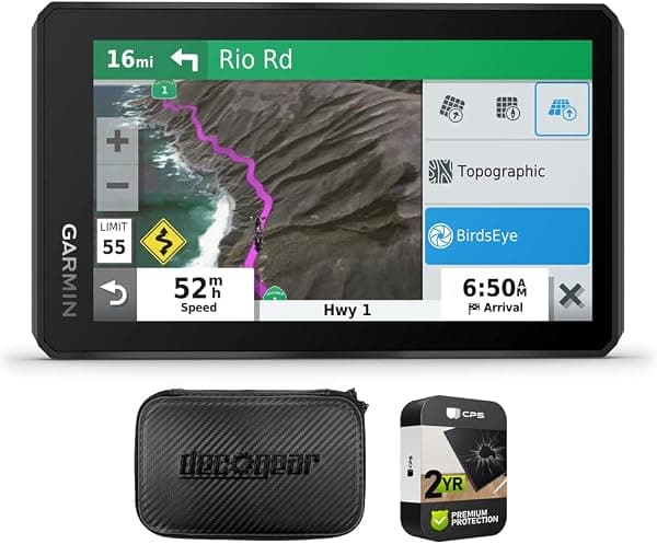 Garmin 010-02296-00 Zumo XT - Navegador GPS para motocicleta Bluetooth manos libres de 6 pulgadas con estuche rígido de EVA con cierre para tablets y 2 años de protección extendida E99GRZUMOXT