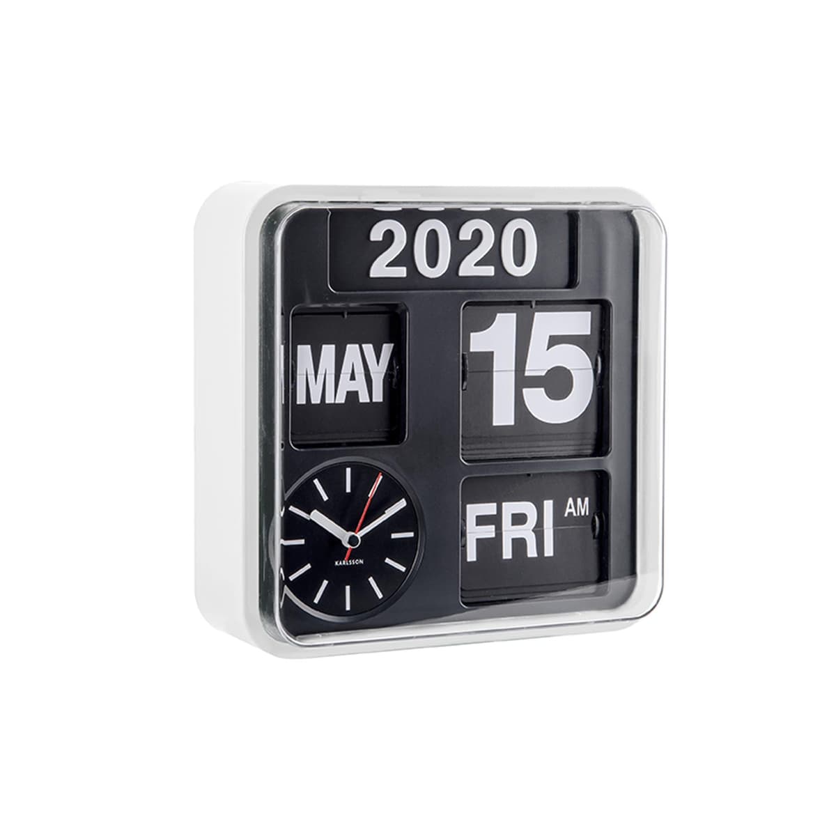 Karlsson Calendario de Pared Reloj Flip Blanco Mini Flip KA5364WH