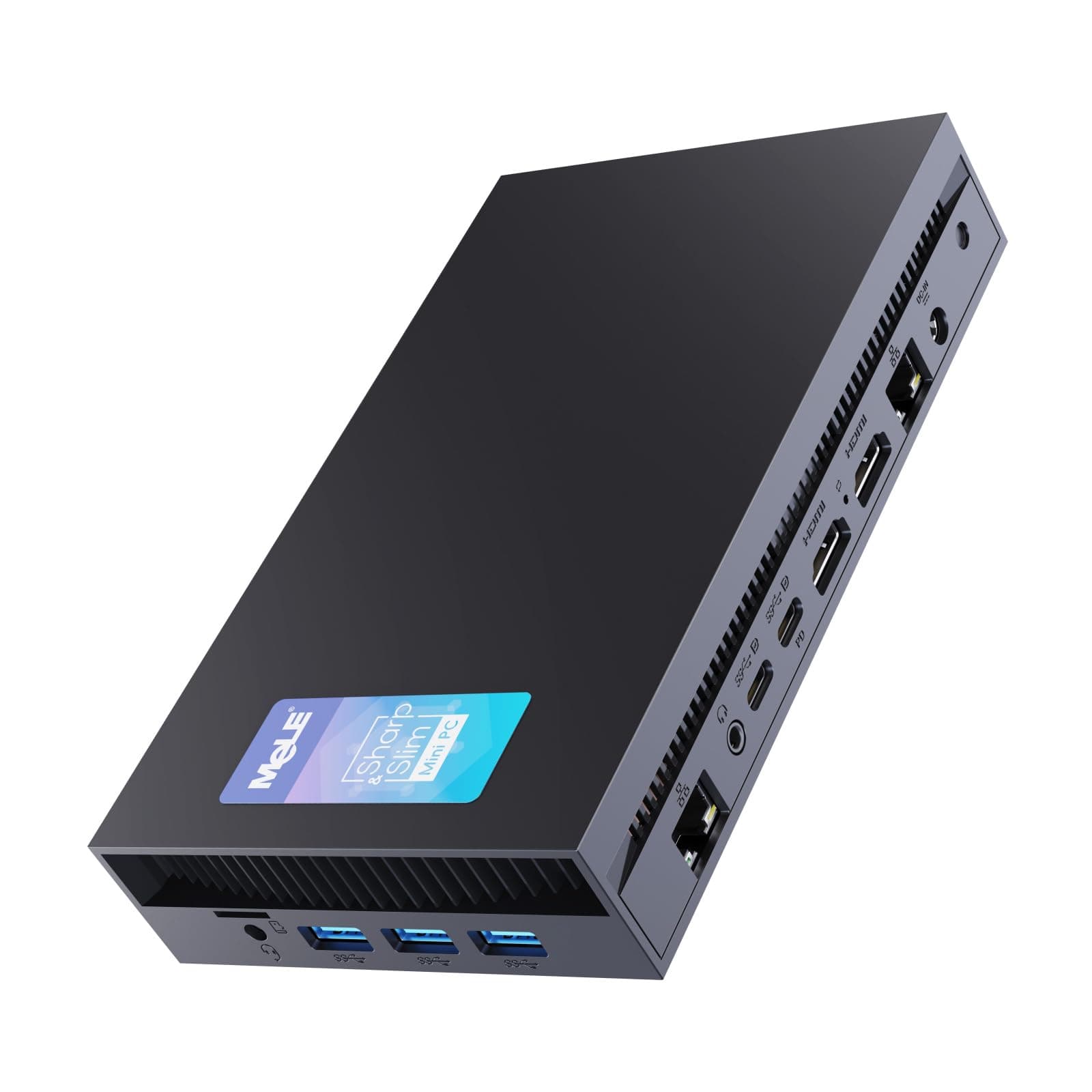 MeLE Overclock X5 Mini PC Ultra Slim Core i5-12450H, 32GB RAM, 512GB SSD, Quad Display Overclock 4C