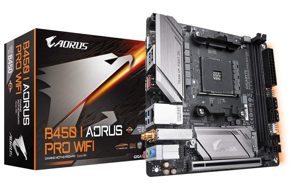 Gigabyte Aorus I Pro AM4 AMD B450 Placa madre Mini ATX DDR4-SDRAM B450 I Aorus Pro WiFi