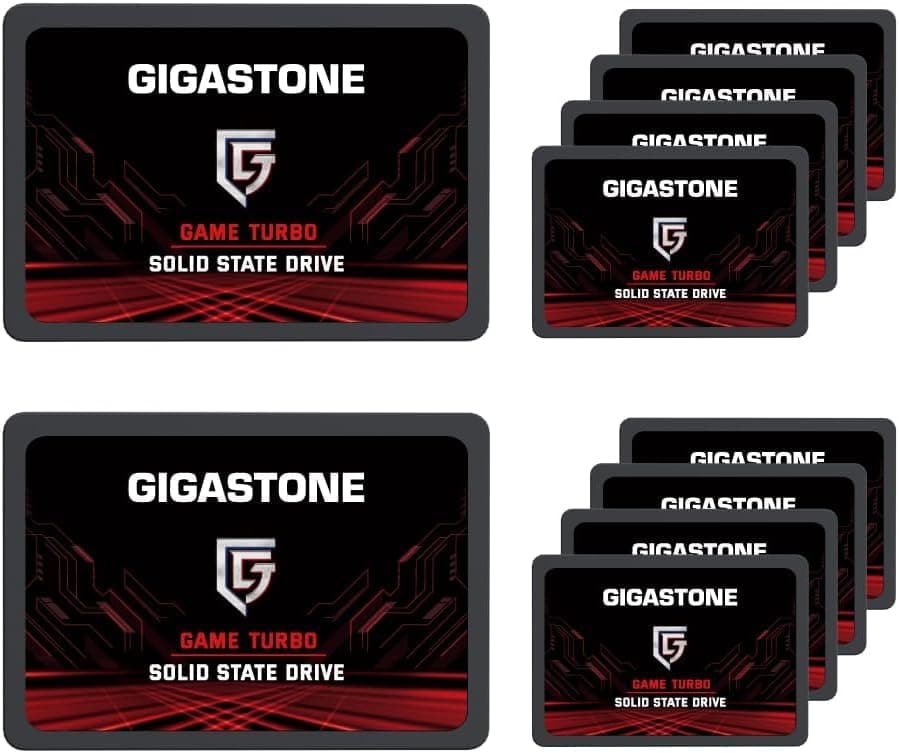 GIGASTONE SATA SSD 256GB (Pack de 10) 2.5" SATA III, 540MB/s, 3D NAND GS-SSD-GameTurbo-256GB-10PK-B