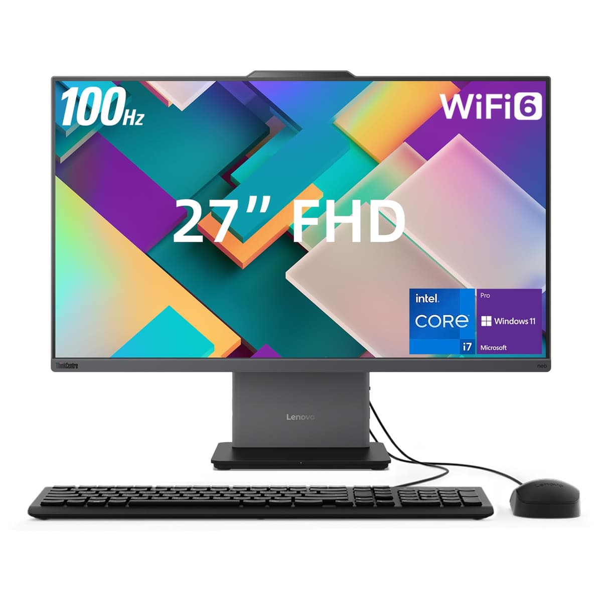 Lenovo ThinkCentre Neo 50a All-in-One 27" FHD 100Hz, Intel Core i7-13620H, 32GB DDR5, 1TB SSD, Windows 11 Pro 12SA