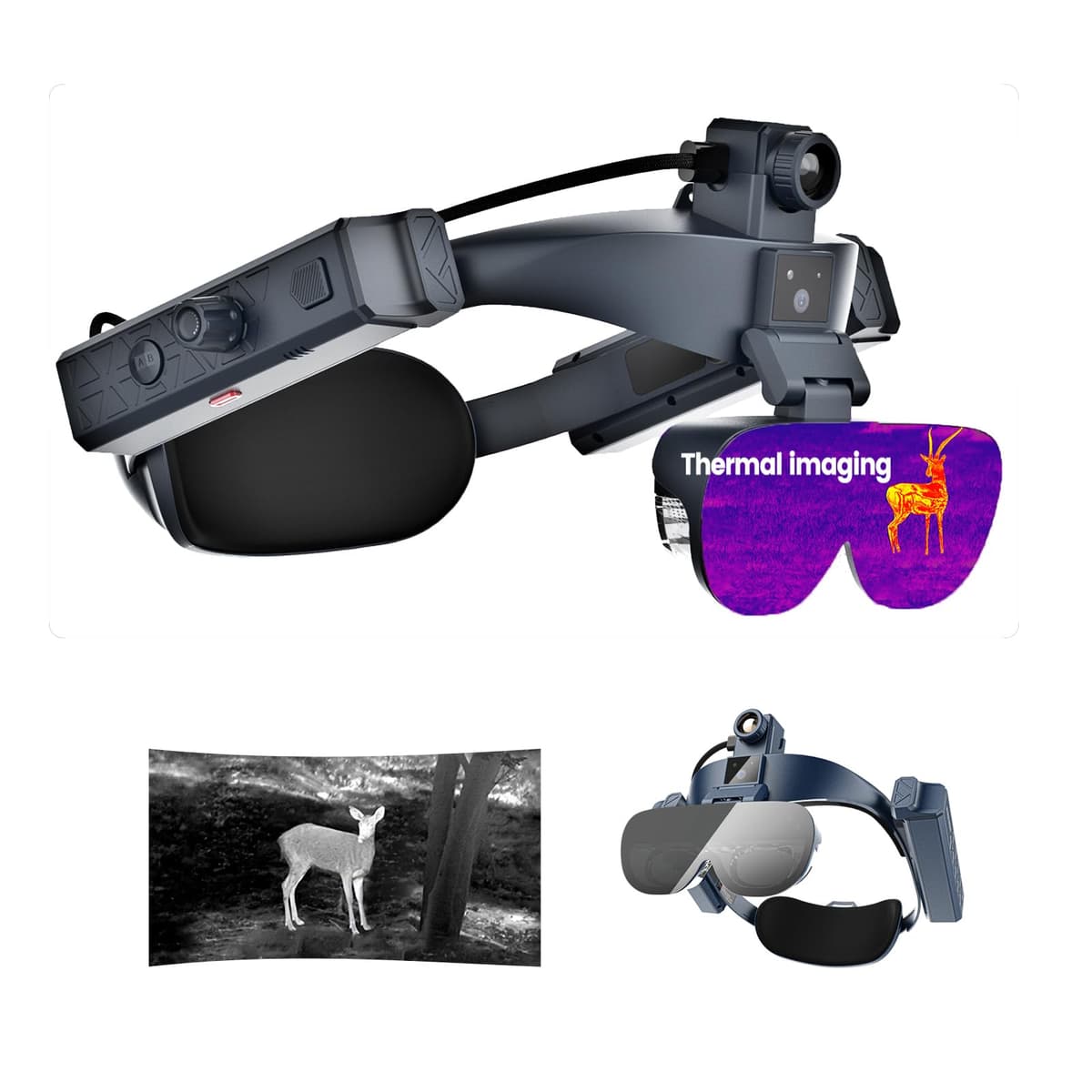 Guune First Thermal AR Glasses C3000H, Visión Térmica 384×288, AR 80", Cámara 48MP, 128GB
