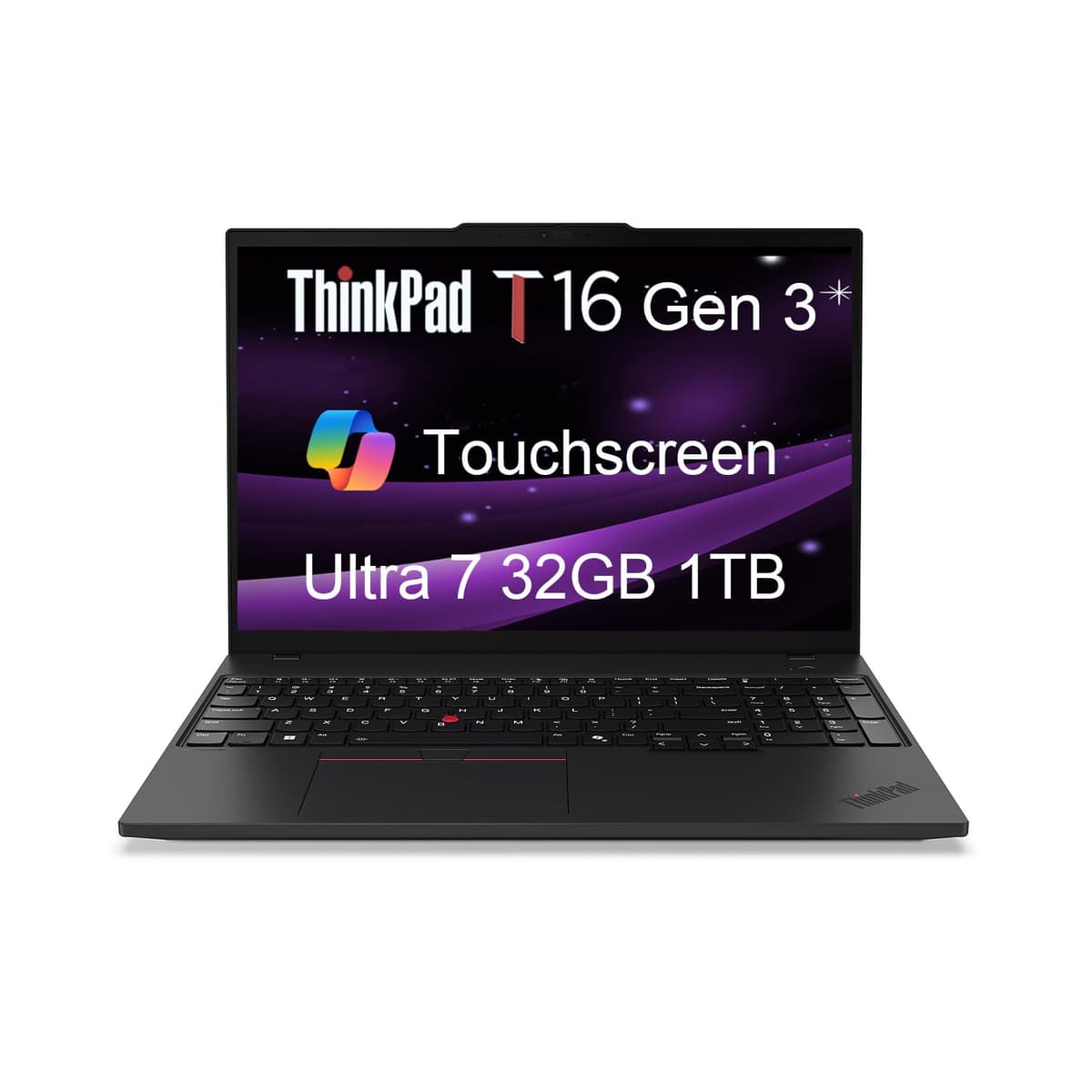 ist computers Lenovo ThinkPad T16 Gen 3 Business AI PC Laptop (16" FHD+ Touchscreen, Intel 12-Core Ultra 7 155U, 32GB DDR5, 1TB SSD, 2x Thunderbolt 4, Fingerprint, Backlit, 5MP Webcam, Win 11 Pro) ThinkPad E16