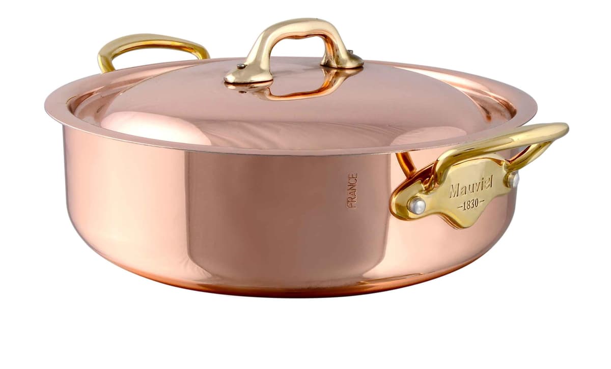 Mauviel M'Heritage 150 B 1.5mm Rondeau Cobre Pulido y Acero Inoxidable 3-Qt 673320