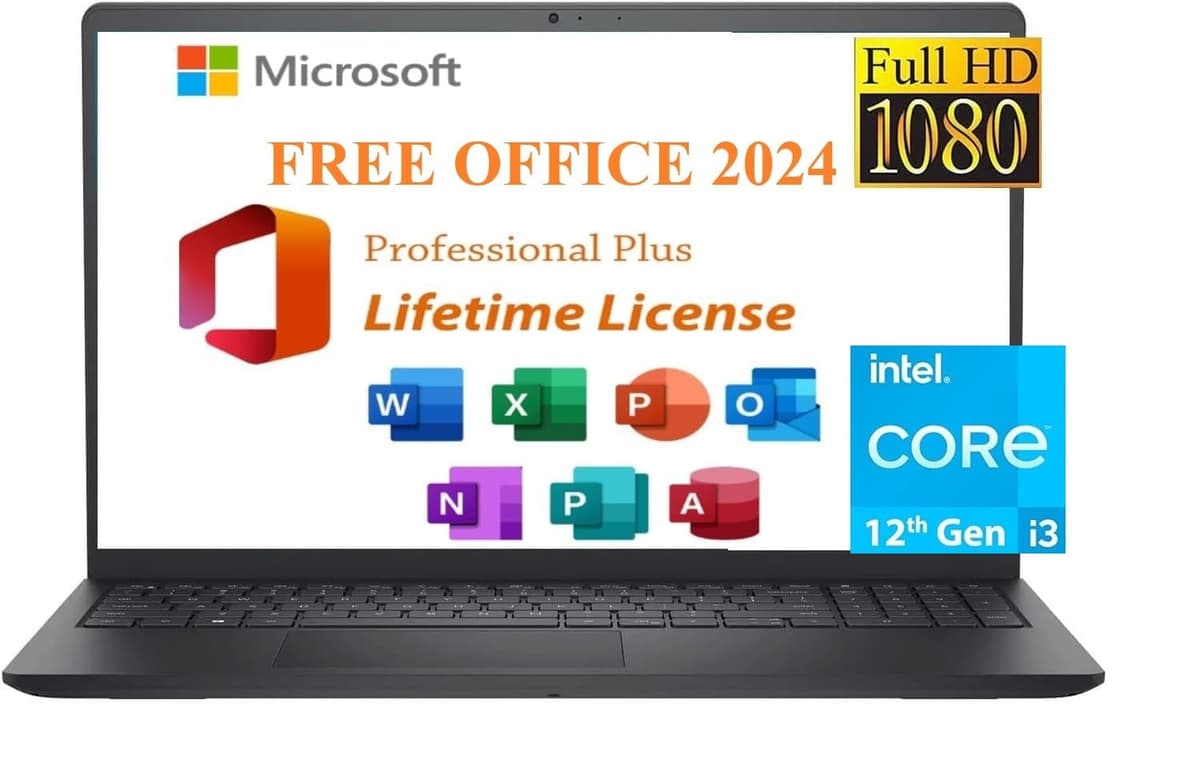 Dell Inspiron 15 2024 15.6" FHD i3-1215U 64GB RAM 2TB SSD Windows 11 Pro Office 2024