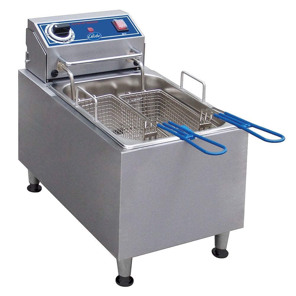Globe PF16E Freidora eléctrica de mesada, capacidad 16 lb