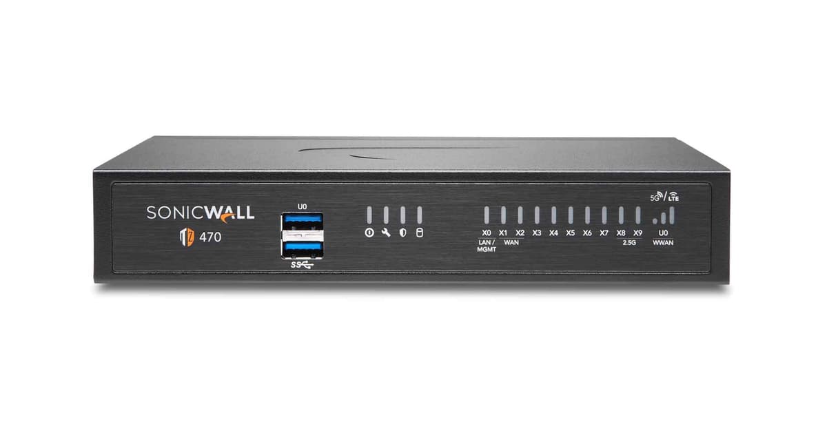 SonicWall TZ470 Gen7 con 3 años Advanced Protection Service Suite (SecureUpgradePlus) 02-SSC-6799