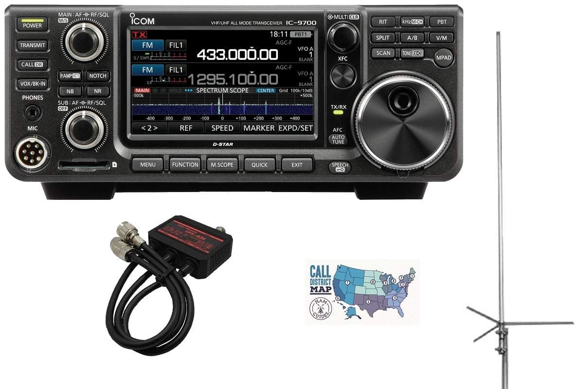 GigaParts Paquete Radio y Accesorios - Icom IC-9700 con antena y triplexor ZIC-9700-BUNDLE-2