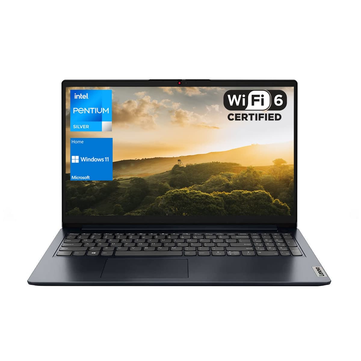 Lenovo IdeaPad 1 Portátil, Pantalla FHD 15.6", Intel Pentium Silver N6000, 12GB RAM, 512GB SSD, Cámara Web, USB-C, Lector de Tarjetas SD, Wi-Fi 6, Windows 11 Home, 1 Año Microsoft 365 IdeaPad 1 15IJL7