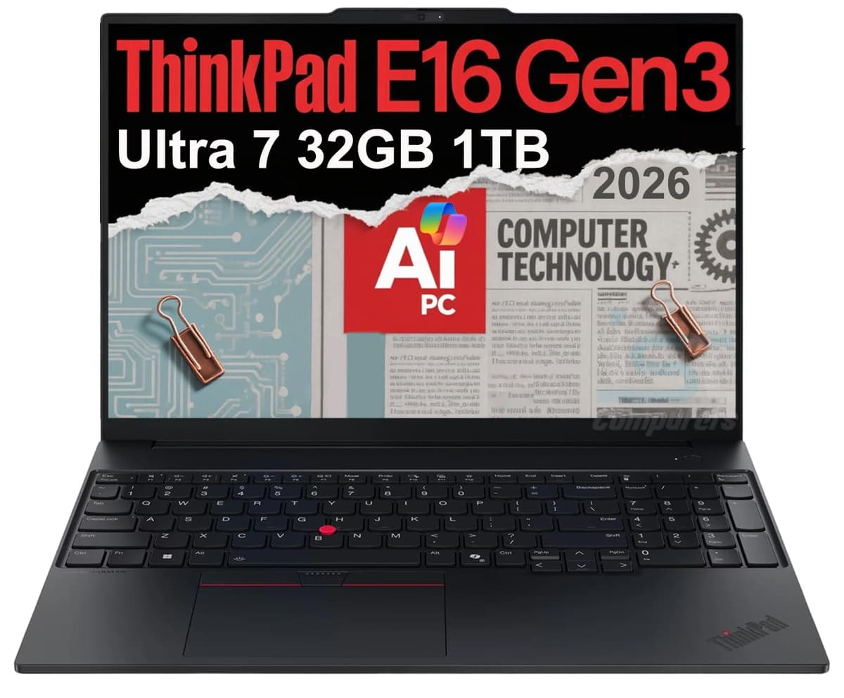 ist computers Lenovo ThinkPad E16 Gen 3 Laptop Business AI 16" FHD+ 32GB RAM 1TB SSD Thunderbolt 4 Win 11 Pro