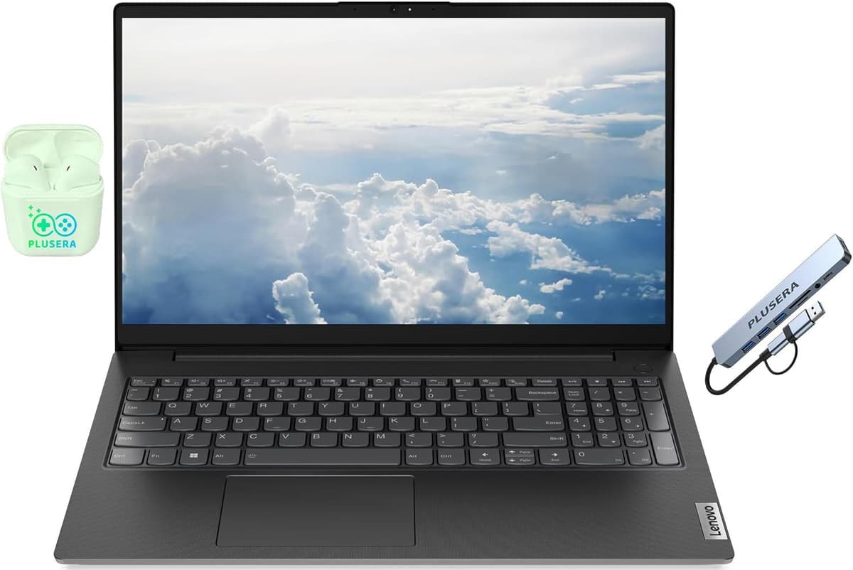 Lenovo V15 G4 Laptop 15.6" FHD, AMD Ryzen 7 de 8 núcleos, Windows 11, Audífonos PLUSERA, Negro (40 GB RAM | 2.5 TB de almacenamiento) Lenovo 15
