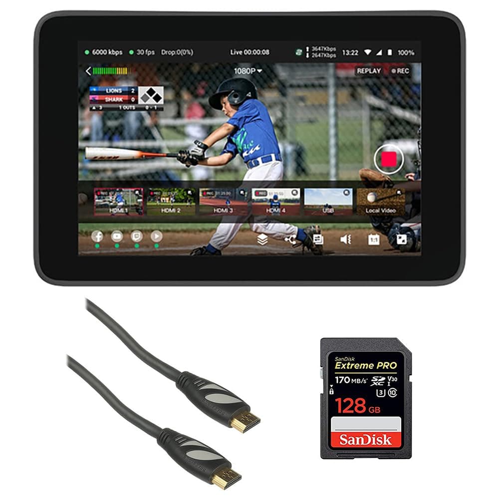 YoloLiv YoloBox Ultra bundle con SanDisk 128GB y cable HDMI Ethernet